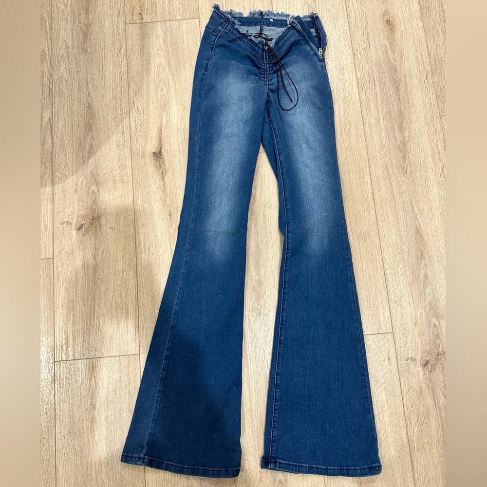 boot cut flare low rise jeans
